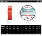 JACKFISH 100M Fluorocarbon Fishing Line  red/clear two colors 4-32LB Carbon Fiber Leader Line  fly fishing line pesca