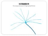 Angryfish 9 Strands weaves braided super strong PE 15LB-70LB fishing line
