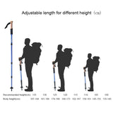 2pcs/lot of adjustable telescopic scandinavian walking poles