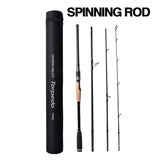 Travel set from fishing rod made from carbon in comfortable bag