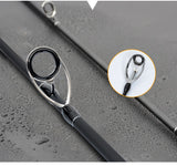 Travel set from fishing rod made from carbon in comfortable bag