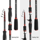 DONQL telescopic spinning fishing rod