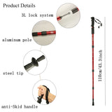 Camping Walking Stick Telescopic Hiking Stick Aluminum Foldable Hiking Poles