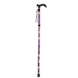 Printed non slip adjustable walking stick crutches cane