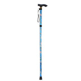 Printed non slip adjustable walking stick crutches cane