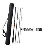 Travel set from fishing rod made from carbon in comfortable bag
