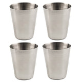 Set of 4 stainless steel samping cups