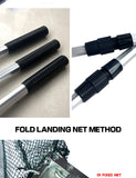 Aluminum Alloy 150/170/210cm Retractable Fishing Net Telescoping Foldable