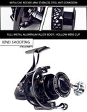 Q&L Fishing reels with metal cup speed ratio  5.5:1  3000 5000 7000 17+1BB