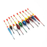 10Pcs/Lot fishing floats mix size and color