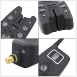 Wireless fishing bite alarm 1+4 set with 4pcs illuminated swinger in  EVA case for carp fishing B1203S