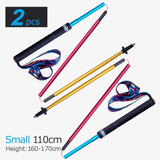 2PCS AONIJIE Lightweight Folding Collapsible Quick Lock Trekking Pole