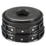 11pcs portable camping cookware mess kit backpacking