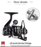 New 13+1BB Spinning reel 2000-6000 metal spool gear ratio 5.2:1
