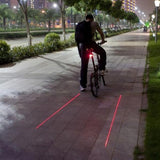 Waterproof Bicycle Taillights LED Laser Safety Warning
