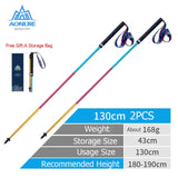 2PCS AONIJIE Lightweight Folding Collapsible Quick Lock Trekking Pole