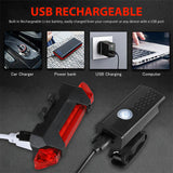 Bike Bicycle Light USB LED Rechargeable Set