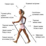 Adjustable antishock trekking and hiking walking stick