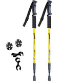 2Pcs/lot of telescopic anti shock nordic walking sticks with rubber tips protectors