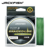 JACKFISH 100m 8 strand PE braided fishing line 10-80LB